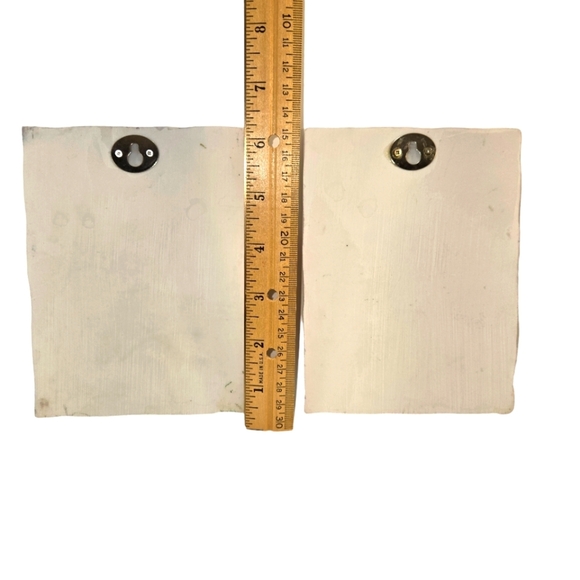 Blum Artisan 3D Clay Floral Wall Plaque 4.5" x 6" Artwork Lilac Rose Green - Picture 6 of 6